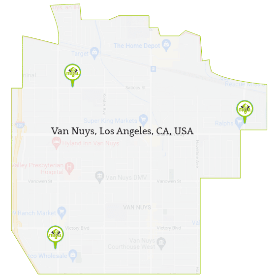 van nuys cleaning services map